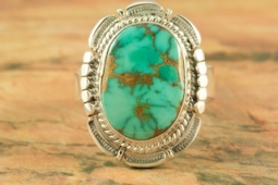 Genuine Easter Blue Turquoise Sterling Silver Ring